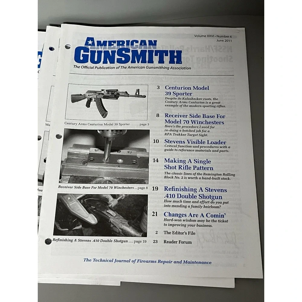 American Gunsmith Magazine 2011 Full Year Lot Of 12- Firearms Repair Maintenance